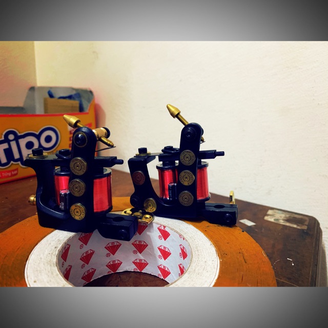 Cặp máy xăm coil trung cấp đã setup