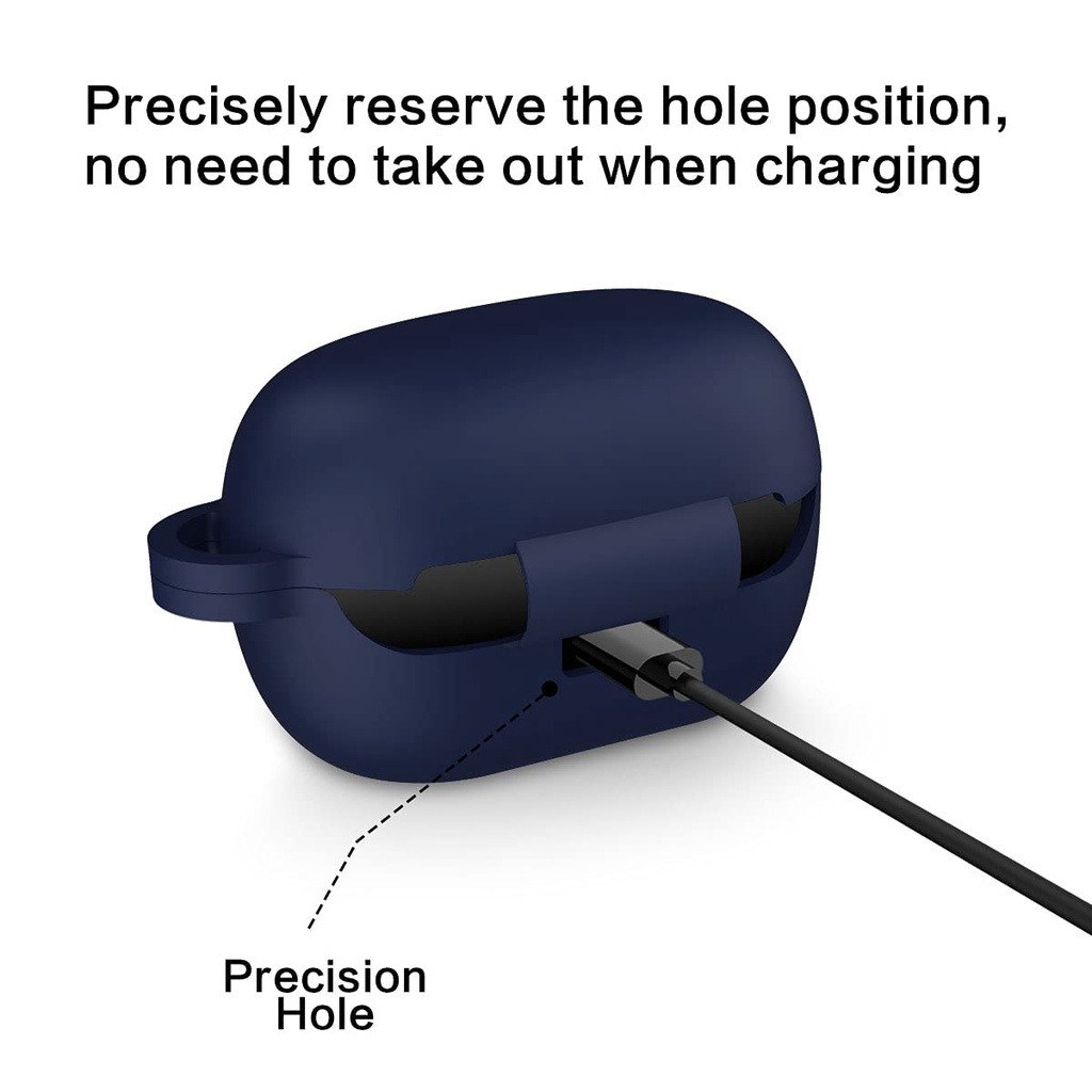 Vỏ Bảo Vệ Hộp Sạc Tai Nghe Không Dây Bằng Silicon Kèm Móc Khóa Cho Jbl Tune 115 Tws