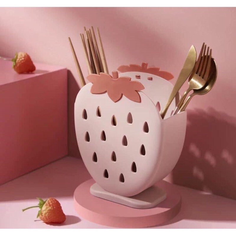 Ống đựng đũa hình trái dâu tiện dụng - giao ngẫu nhiên