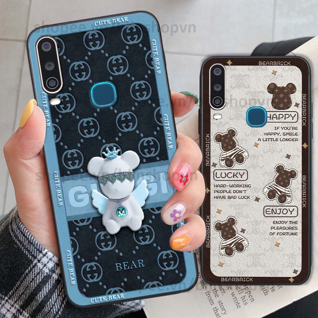 Ốp Vivo U10 / Y12 / Y15 / Y17 hình gấu bear brick đẹp độc lạ, thời trang, cá tính