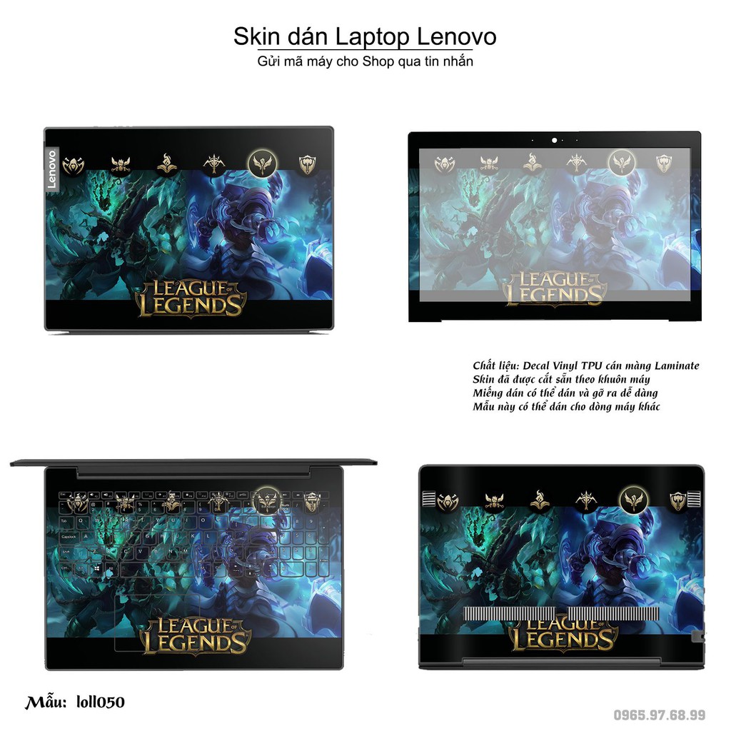 Skin dán Laptop Lenovo in hình Liên Minh Huyền Thoại nhiều mẫu 6 (inbox mã máy cho Shop)