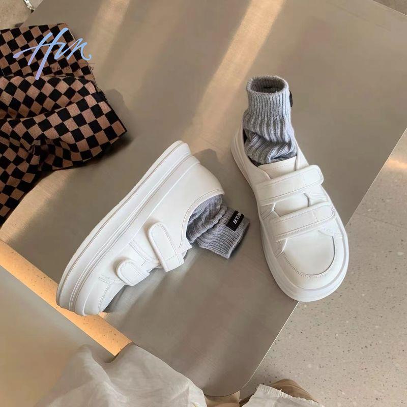 Giày Thể Thao Bằng Da Thật Đế Dày Mũi Tròn Thời Trang Mùa Thu