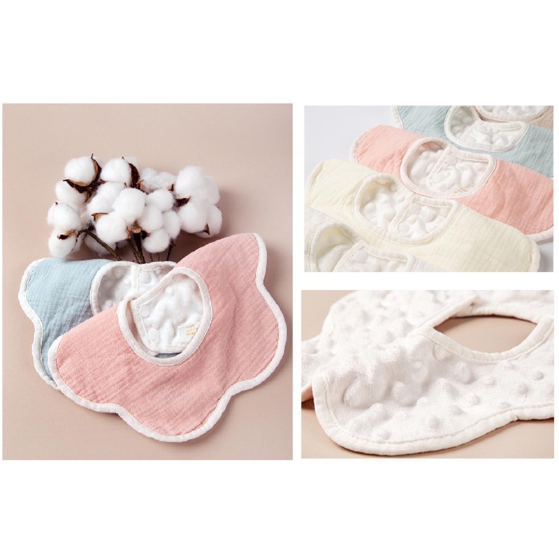 Yếm Ăn Màu Sắc Xinh Xắn Xoay 360 Độ Tiện Dụng Cho Bé