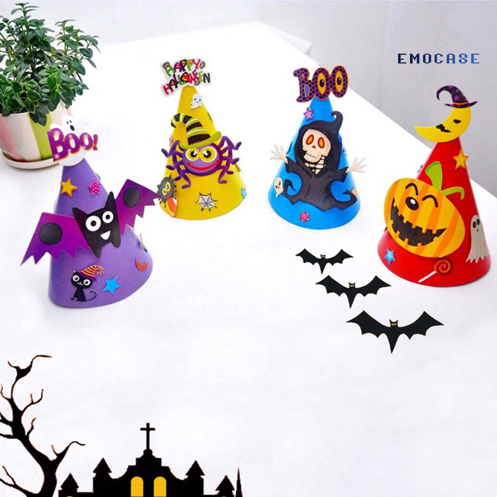 Mũ Halloween In Họa Tiết Hoạt Hình Kinh Dị 3D Dễ Thương Gọn Nhẹ Có Thể Tái Sử Dụng