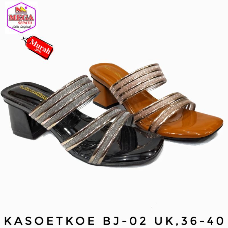 Giày Sandal Cao Gót 7cm Màu Đen Thời Trang Cho Nữ Kasoetkoe Bj-02