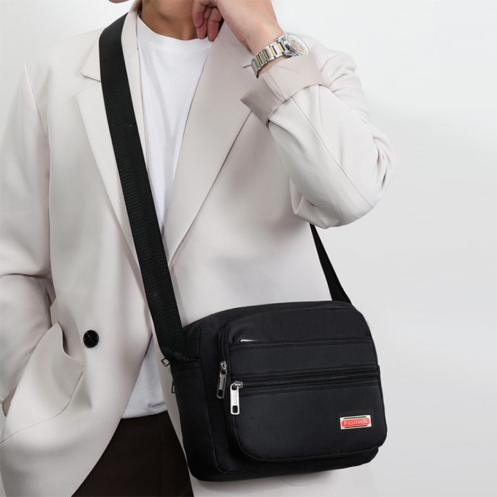 Túi đeo chéo, túi đeo vai nam vải dù chống thấm nước thời trang size 26cm TUI-98