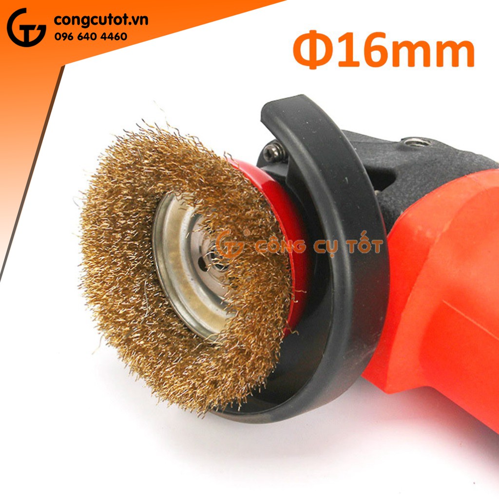 Bát đánh rỉ sợi sắt mạ đồng Φ90x40mm, ổ trục lắp máy phi 16mm