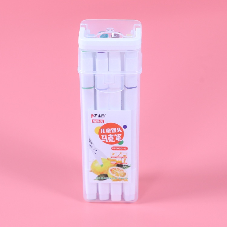 Bút Lông Đánh Dấu Hai Đầu Hai Đầu Nhiều Màu Sắc Họa Tiết Hoạt Hình Dành Cho Trẻ Em