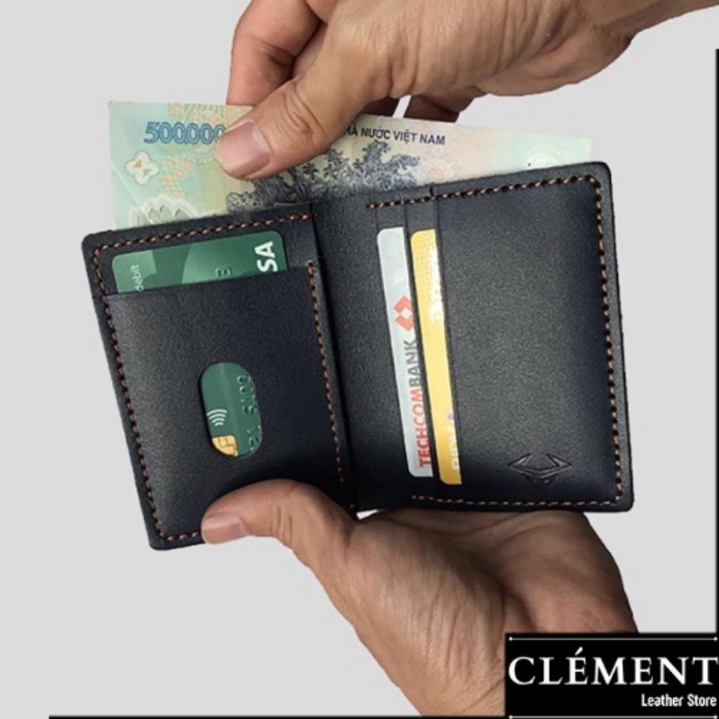 Ví da nam cao cấp, bóp ví nam da bò thật Clément – CM004 - BH 12 tháng - Full box