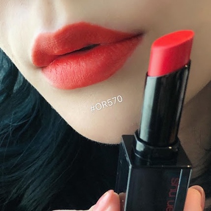 🔥 Son SHU UEMURA Màu 570 Vỏ Đen Màu Đỏ Cam 🔥 | BigBuy360 - bigbuy360.vn