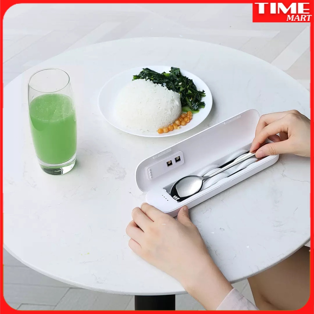 Hộp Tiệt Trùng Cầm Tay Xiaomi Bai Moya Đũa Inox Tự Động Cho Gia Đình Học Sinh Du Lịch [TIME_MART siêu thị tiện ích ]