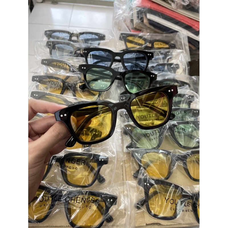 [Ảnh thật] Kính mát thời trang đủ màu tặng kèm bao da