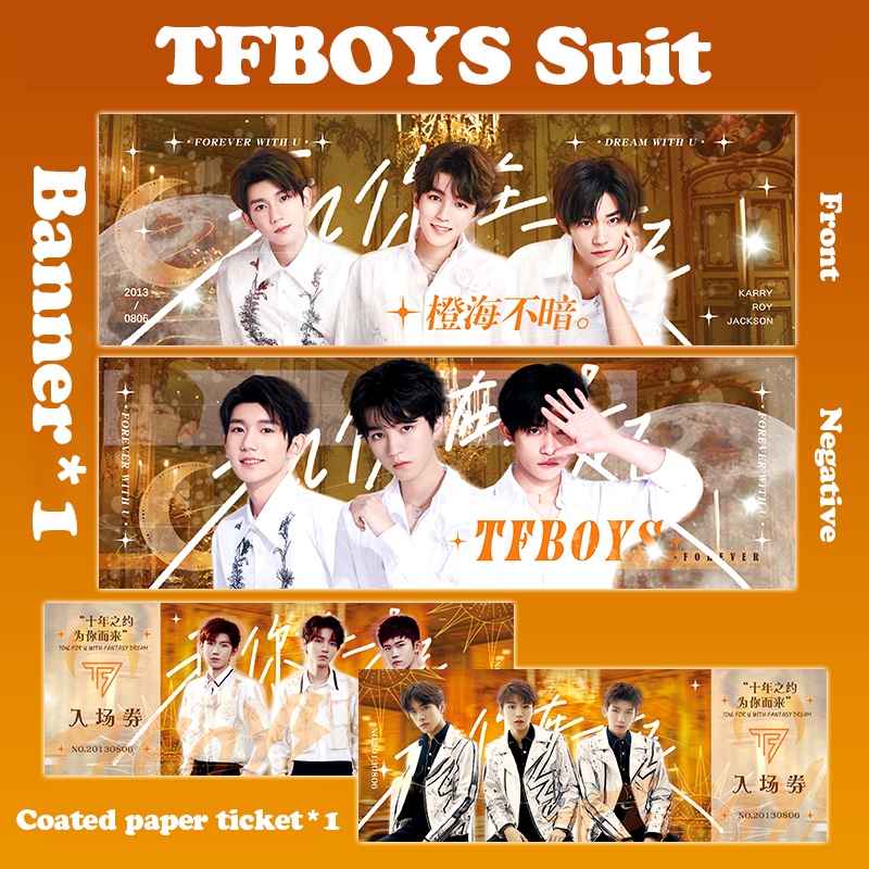 Tấm Poster Treo Trang Trí Phòng In Hình Thành Viên Nhóm Nhạc Tfboys