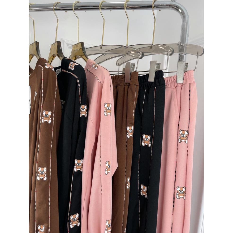 [ 𝐅𝐑𝐄𝐄 𝐒𝐇𝐈𝐏 ]  SÉT BỘ NỈ IN HÌNH CON GẤU DỄ THƯƠNG