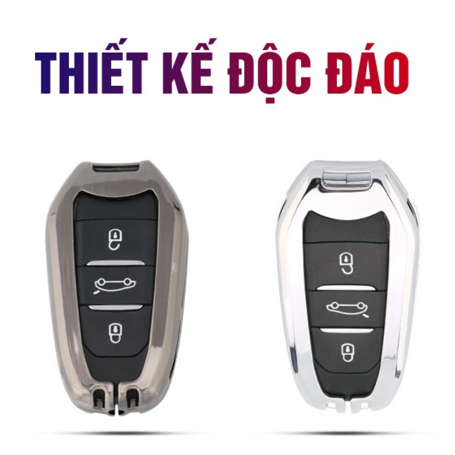 (02 MẪU) ỐP KHÓA 5008, 3008, 2008, 408 PEUGEOT, MÓC CHÌA KHÓA PEUGEOT 2008, 3008, 5008