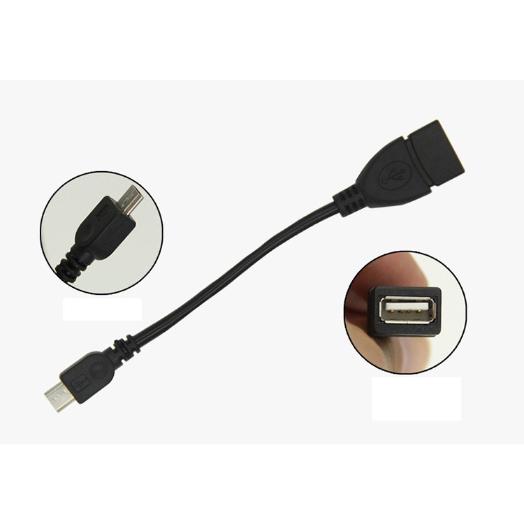 Combo 2 cáp Otg dây sạc điện thoại android cổng usb lấy điện từ laptop cpu ổ điện tiện dụng