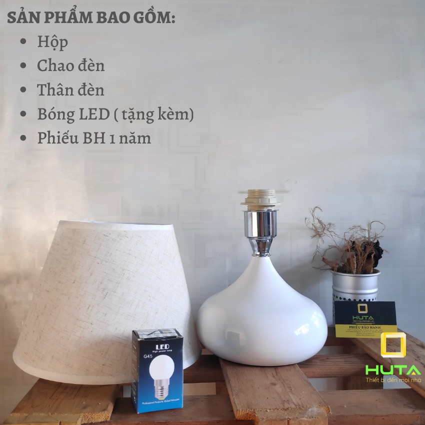 Đèn Ngủ Để Bàn Điều Chỉnh Độ Sáng Thân Thép, Ánh Sáng Led Vàng, Dùng Decor Phòng Ngủ, Đặt Đầu Giường, Mã T4