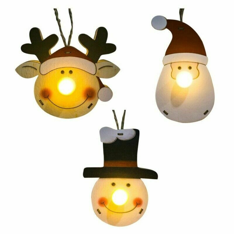 Dây đèn LED treo hình ông già Noel trang trí cây