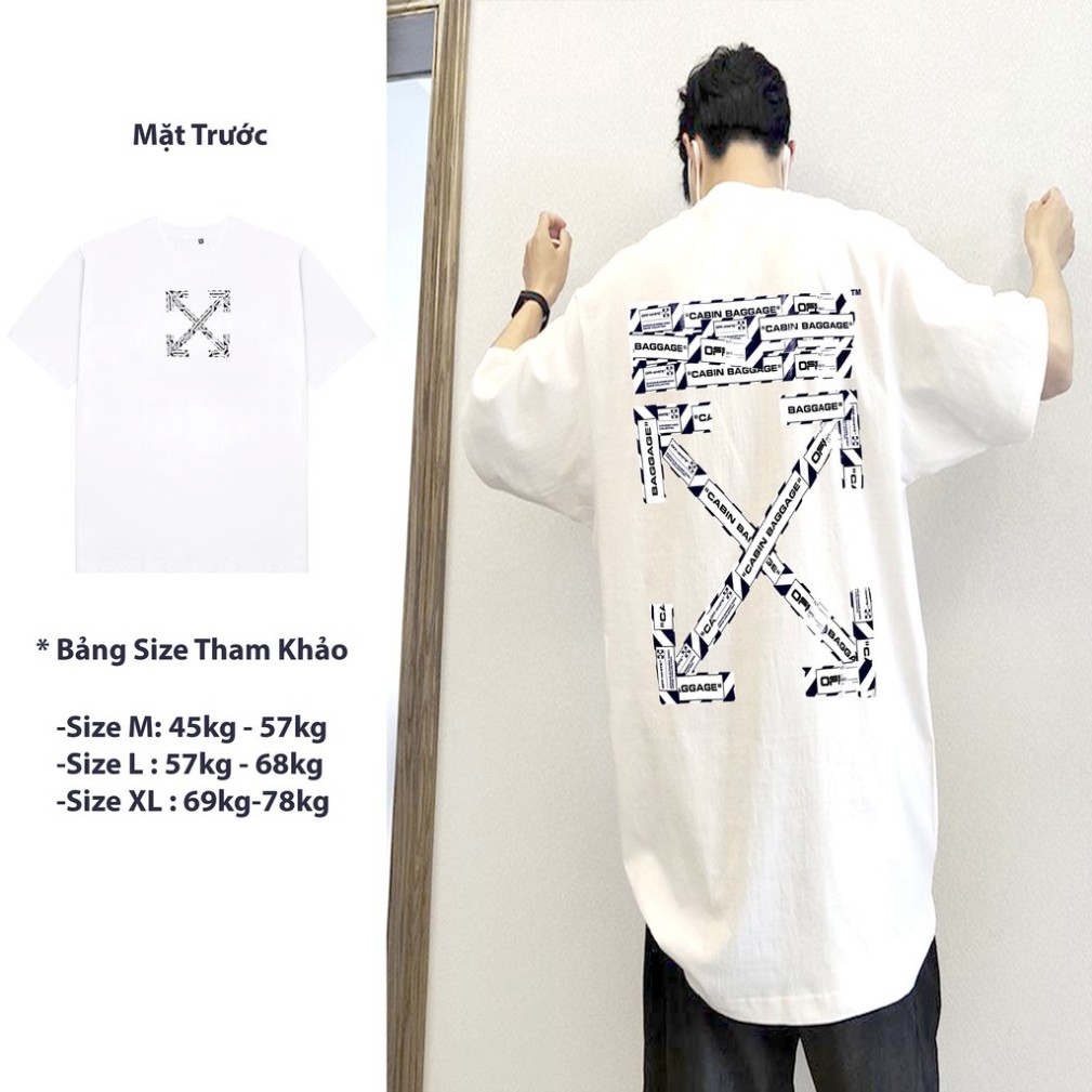 [ FULL SIZE + ẢNH VIDEO ] ÁO THUN, ÁO PHÔNG TAY LỠ UNISEX FORM RỘNG OVERSIZE OFF WHITE AIR FREESHIP M153