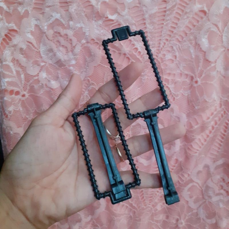 Set 2 gọng cuốn kẹp tóc không có mút (màu đen)