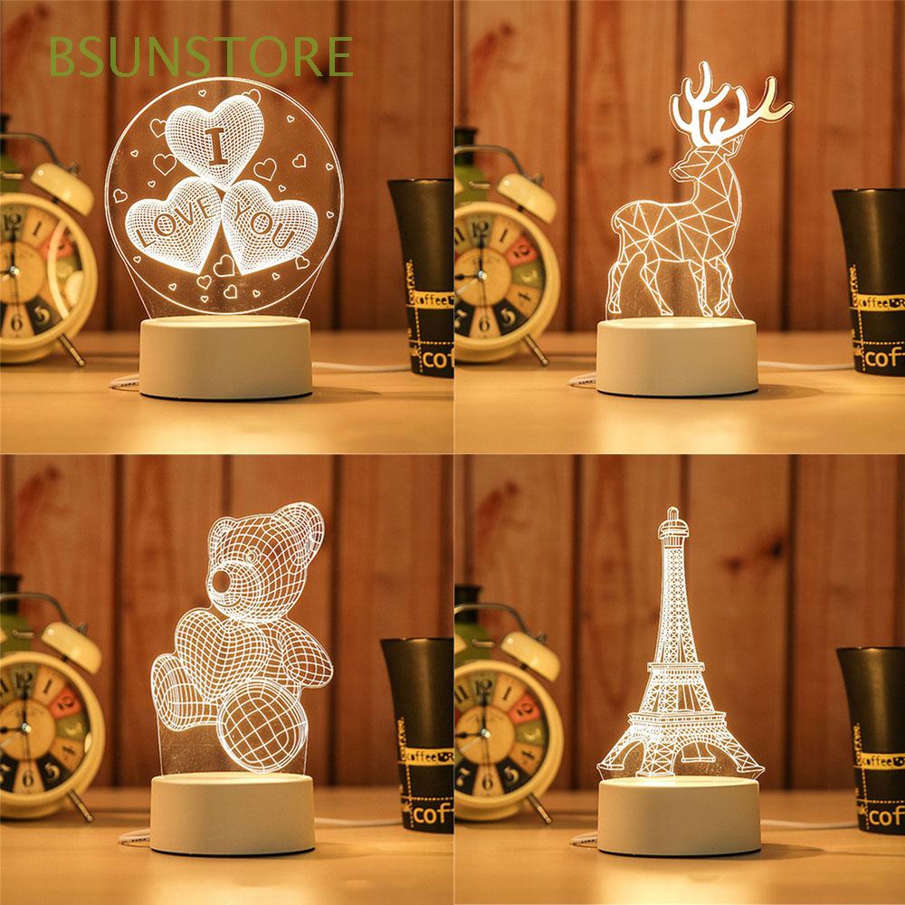 Warm Energy Saving Xmas Party Room Decorative Christmas Gift 3D LED Light