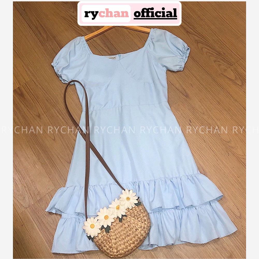 [ẢNH THẬT CUỐI] DX677 - Đầm Xòe Đuôi Bèo Tầng Tay Phồng