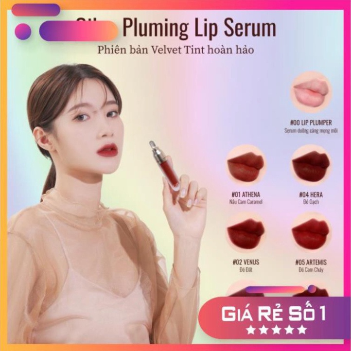 [Nhung bebu]  Son Kem Lì GILAA LONG WEAR LIP CREAM (5g) & GILAA PLUMPING LIP SERUM (3.6g)