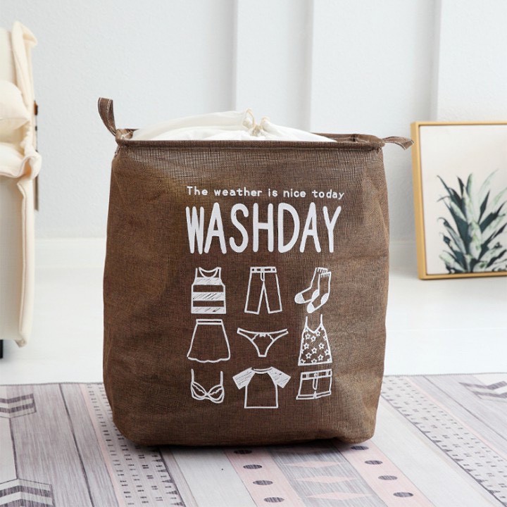 Giỏ đựng quần áo bằng vải cỡ lớn, túi đựng chăn màn đa năng washday có thể gấp gọn - thời trang