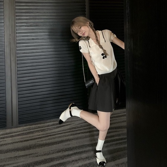 Áo thun polo dệt kim ZHELIHANGFEI tay ngắn thiết kế thời trang trẻ trung cá tính