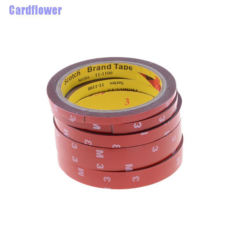 Cuộn băng keo 2 mặt bằng xốp acrylic độ dính cao màu đỏ cho xe hơi