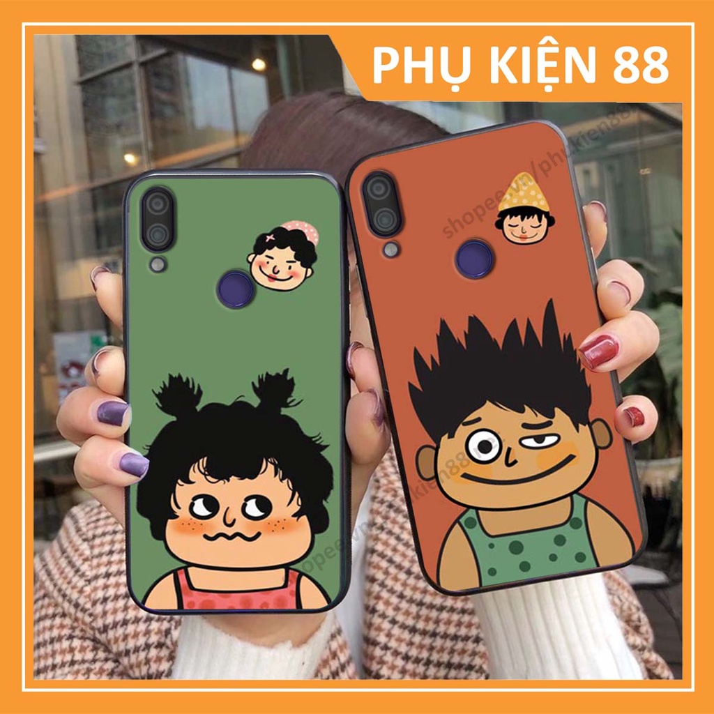 Ốp lưng Xiaomi Redmi Note 7 ốp điện thoại LineBear, bé tóc xù, hoa siêu đẹp
