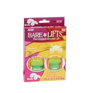Com bo 10 Mếng dán nâng ngực trong suốt Bare Lifts