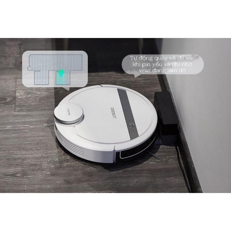 [Mã ELMSHX03 hoàn 6% xu đơn 2TR] Robot hút bụi lau nhà ECOVACS Deebot DE55 Có tiếng anh và set tường ảo