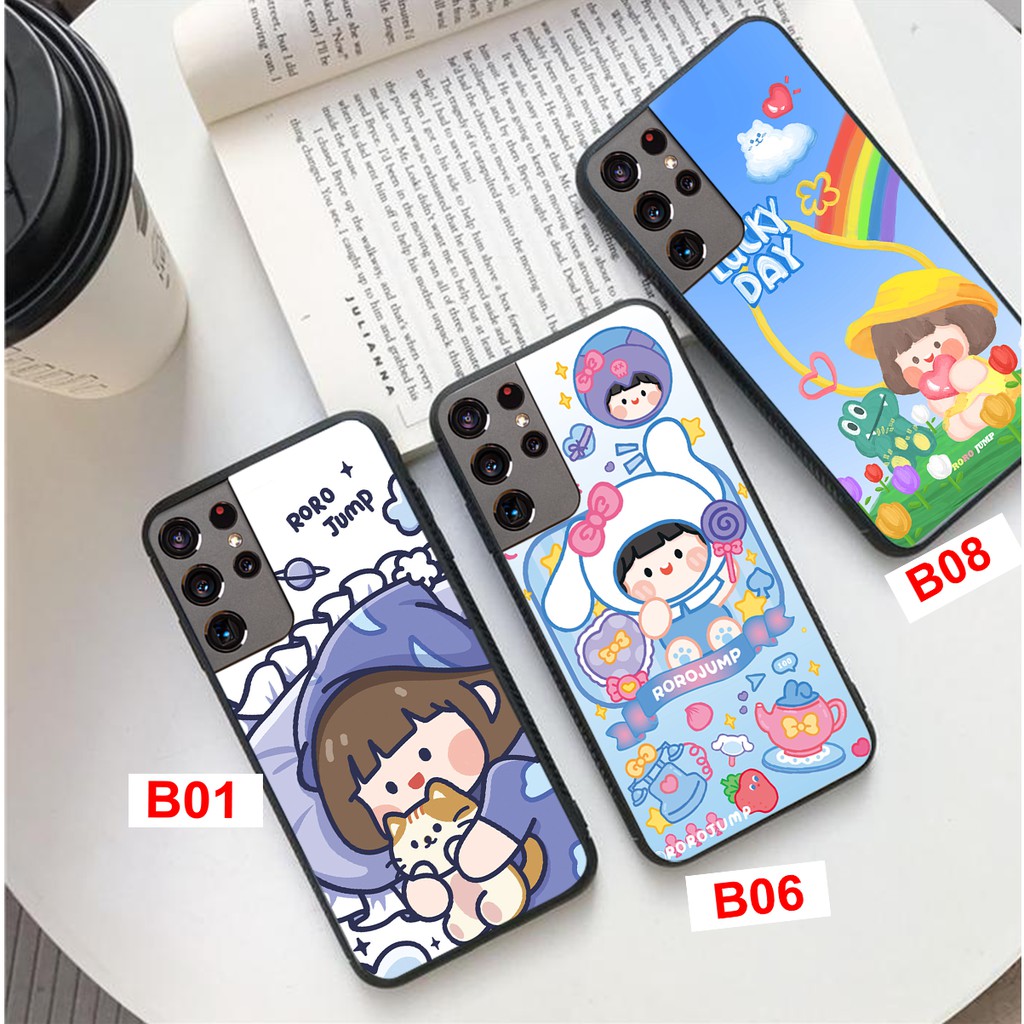 ỐP LƯNG SAMSUNG S21/S21 PLUS/S21 ULTRA IN HÌNH CÔ GÁI SIÊU CUTE