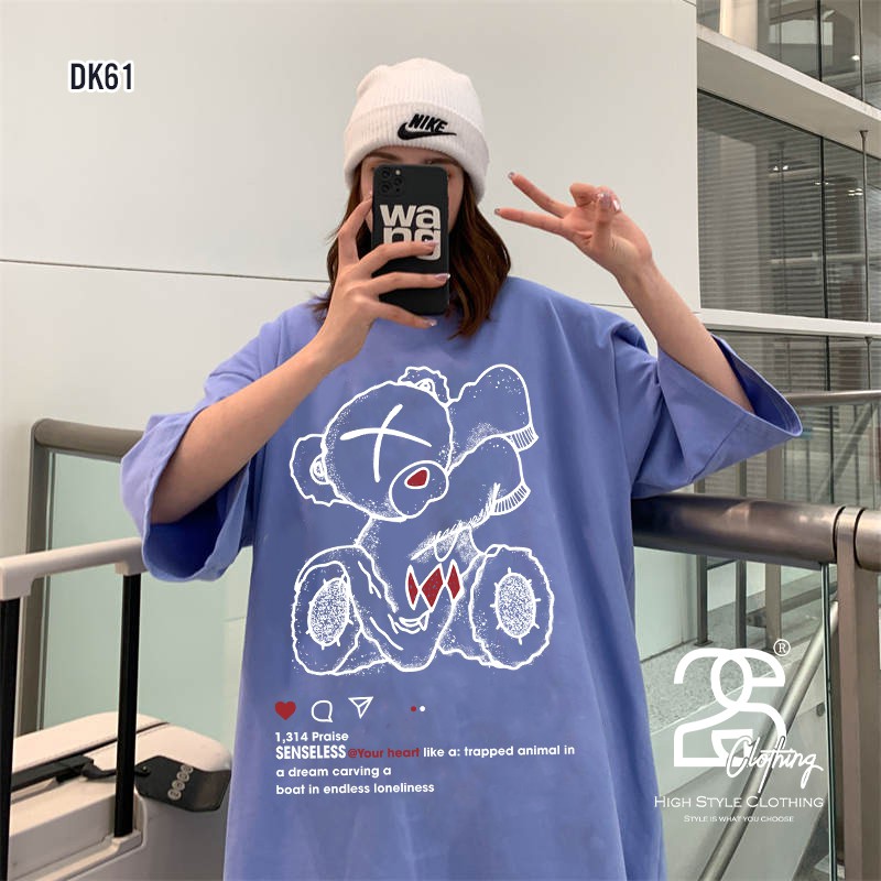 Áo Thun Unisex 2S Clothing - DK61 Form Rộng Tay Lỡ, Áo Phông Nam Nữ Freesize