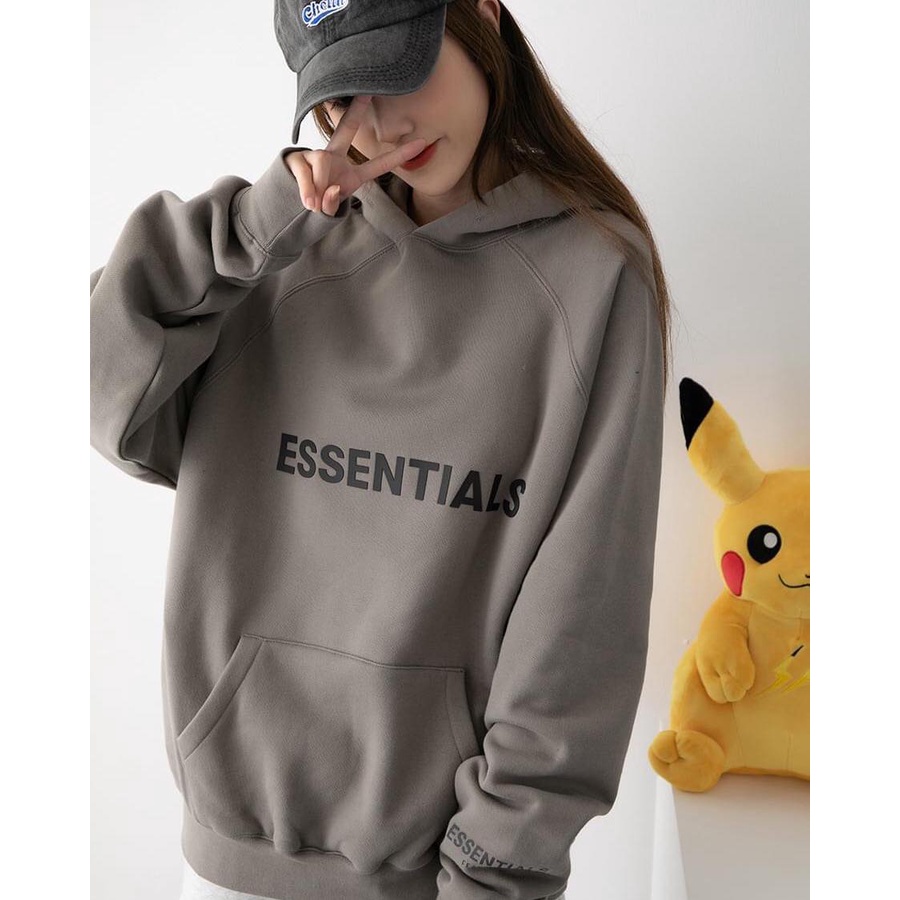 Áo Hoodie Essentials Fear Of God SS20, Essentials FOG Hoodie in cao su nổi Chất liệu nỉ bông, 5 màu DuSo.Lux