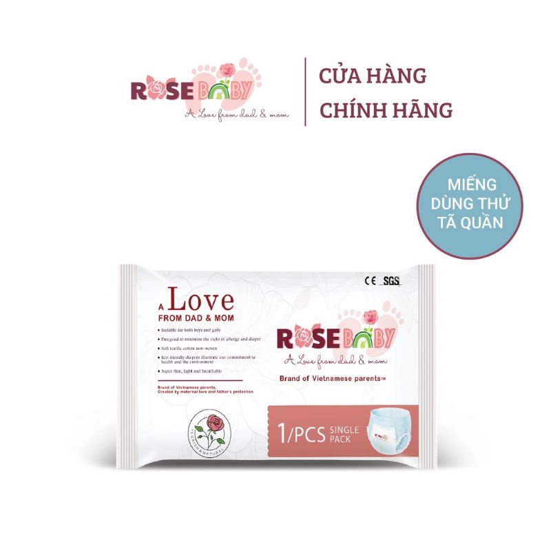 Bỉm Quần Rose Baby gói 1 miếng dùng thử