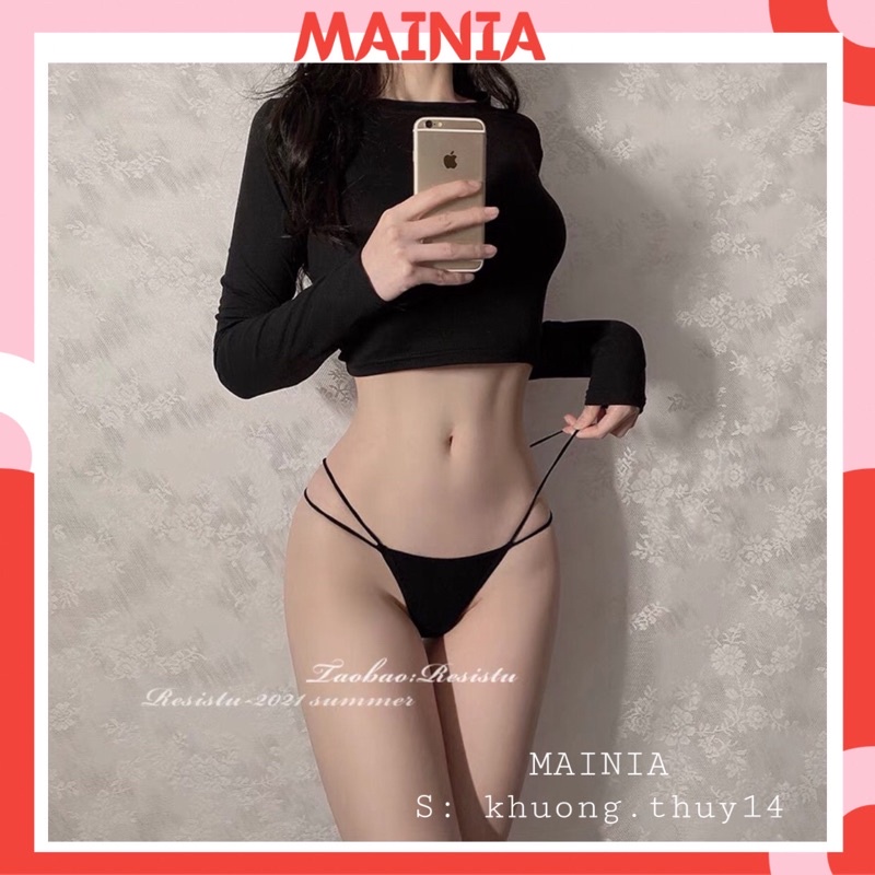 [ Dưới 70kg ] Quần Lót Lọt Khe Cotton Dây Hông Sexy Gợi Cảm Mainia Shop