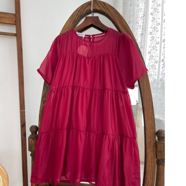 Váy babydoll đầm dáng xòe nhiều tầng vintage xinh | BigBuy360 - bigbuy360.vn