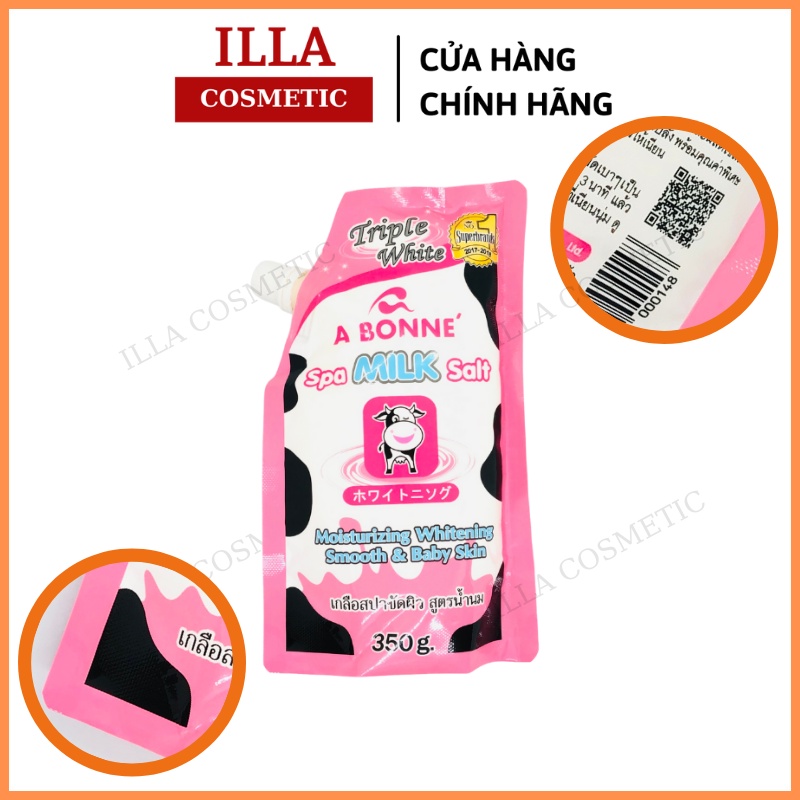 Muối Tắm Bò Thái Lan A Bonne Spa Milk Salt Tẩy Tế Bào Chết Muối Tắm Con Bò Túi 350g