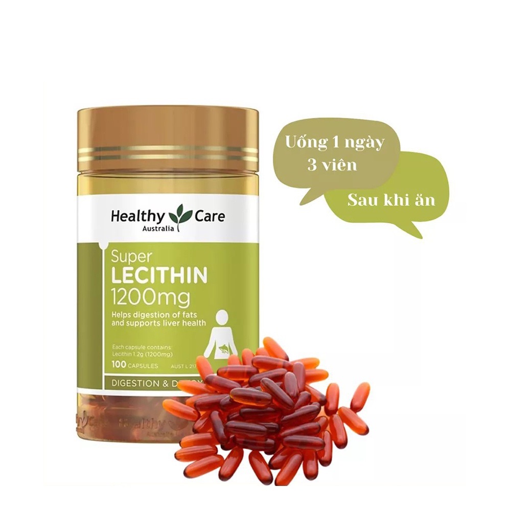 [Bạn mới nhập COSHBM -50% đơn 0Đ] Mầm Đậu Nành Healthy Care Super Lecithin Úc Điều Hòa Nội Tiết 100 viên