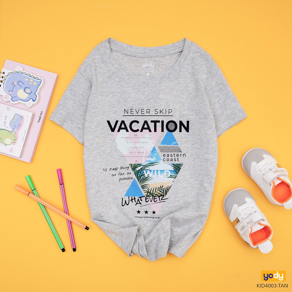 Áo thun trẻ em Yody in Vacation Kid4003