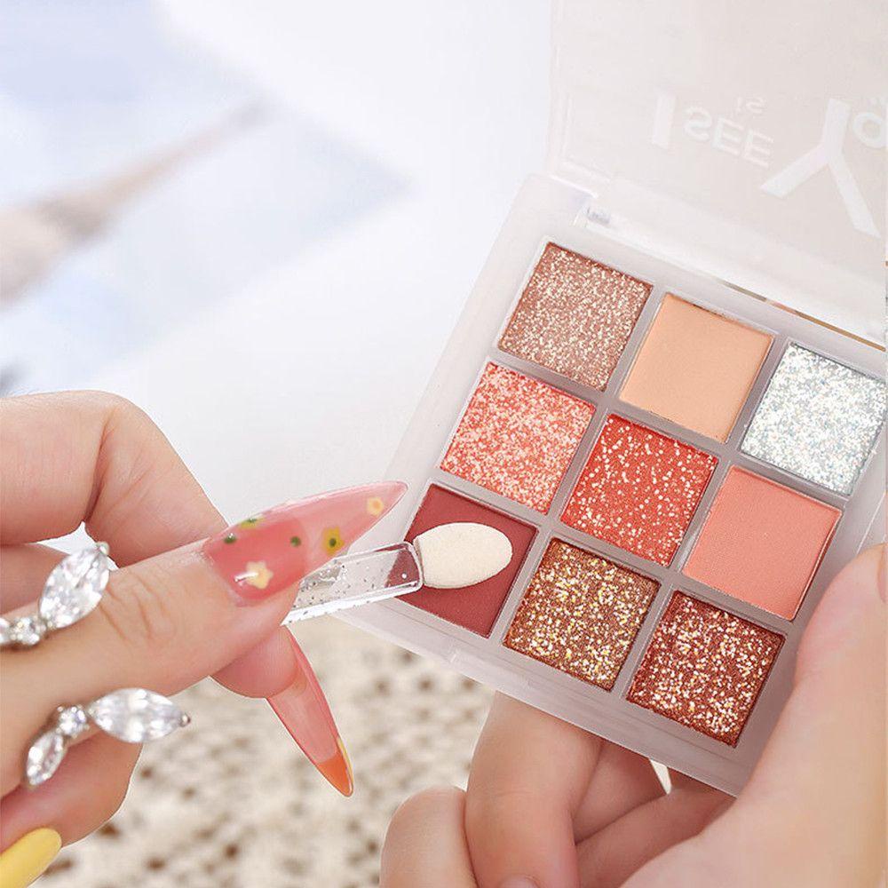 Bảng Phấn Mắt BORAG 9 Màu Lì Lấp Lánh Trang Điểm Đa Năng