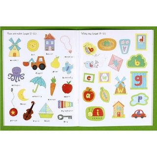 Bộ nhập - Usborne sticker book - Alphabet