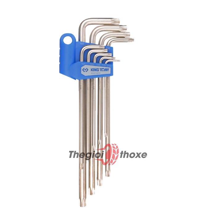 Bộ lục giác bông Kingtony 20319PR - 9 cây T10, T15, T20, T25, T27, T30, T40, T45, T50 - Lục giác chữ