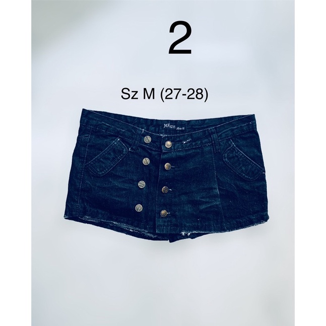 Quần short jean giả váy