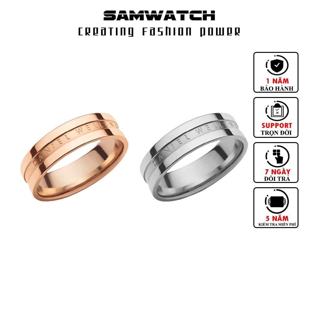 NHẪN DW NAM NƯ VERSION 3 ELAN RING DW SILVER