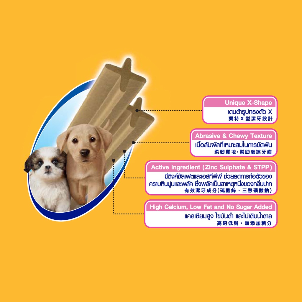 Bộ 3 bánh xương chó nhỏ Pedigree Dentastix 56g