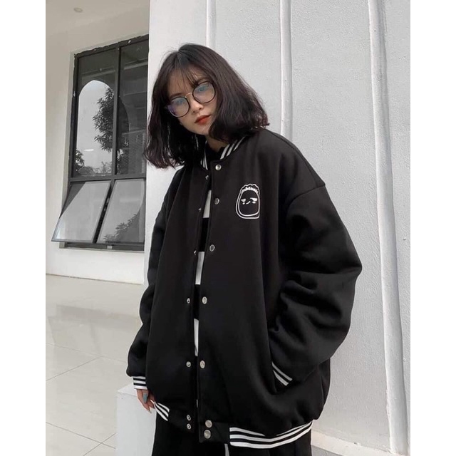[RẺ VÔ ĐỊCH] Bomber phối viền ulazangg from thụng tay bồng unisex (hàng sẵn) | BigBuy360 - bigbuy360.vn