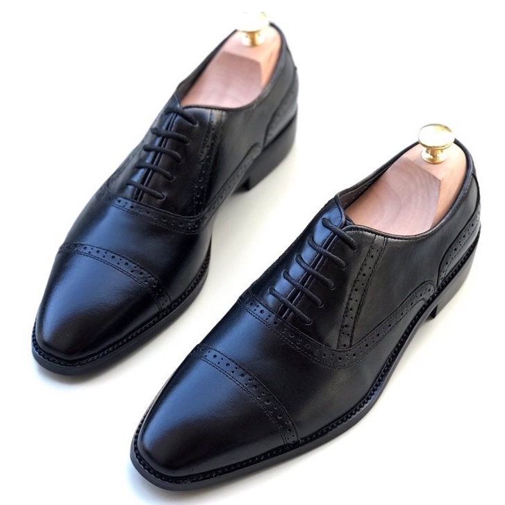 Giày da nam cao cấp ERMAND đế phíp da bò thật bảo hành 1 năm dáng oxford - Mã T191